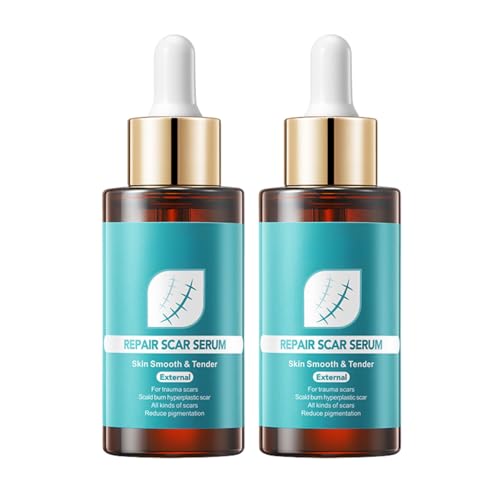IZBEAUVO Scar Removal Set with Repair Scar Cream & Serum, Stretch Mark Removal Cream for Dark Marks, Scar Removal Serum for Body, Trauma Scars, Scald, Hyperpigmentation & All Types of Scars (2 serum)