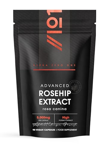 Rosehip Extract 5,000mg - Potent 20:1 Extract – 3 Months Supply – 90 Vegan Capsules