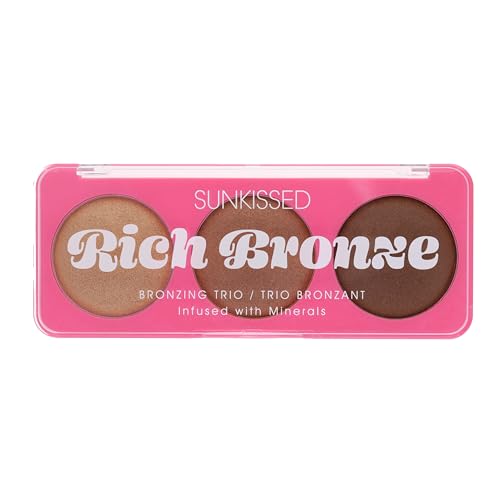 SUN KISSED. Sunkissed Rich Bronze Bronzing Trio, 3 Shades for Warmth and Radiance