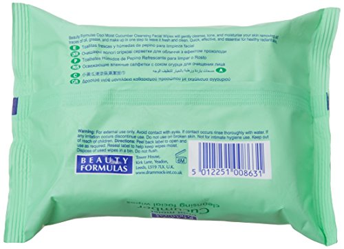 Beauty Formulas BEAUTY FORMULAS FACIAL WIPES CUCUMBER