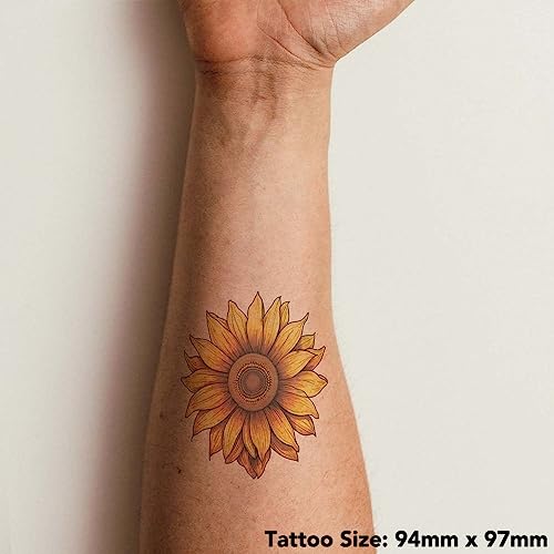 Azeeda 'sunflower' Temporary Tattoo - Water Resistant, Skin-Safe, Non-Toxic Transfer (TO00061507)