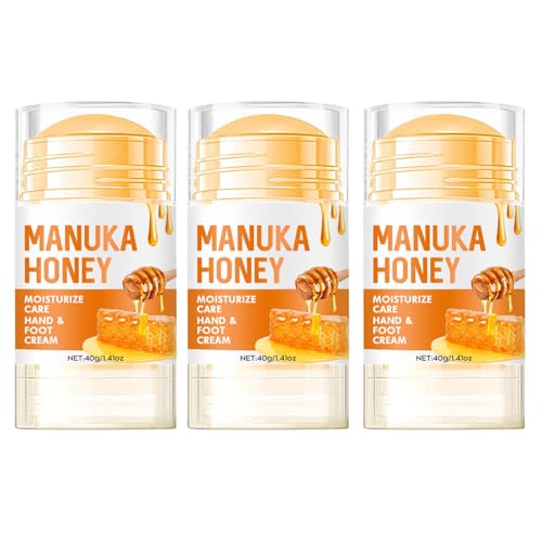 TBeautfave 3PCS Honey Foot Cream - Moisturizing Foot & Hand Cream for Dry Skin - Cracked Heel Repair Cream with Manuka Honey - Hard Skin Remover for Women Men - Hands & Feet Skin Care