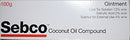 NECALON Sebco Coconut Oil Ointment 100g Treat Dandruff Dry Scaly Skin Disorders