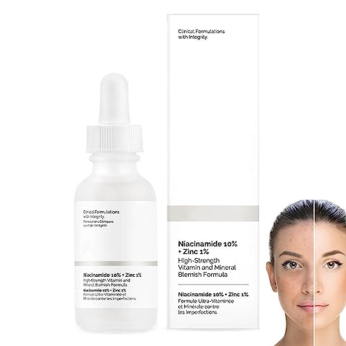 INSKIN Face Moisturiser, 10% Niacinamide Serum+ 1% Zinc Serum, High-Strength Vitamin to Control Excess Oil and Redness, Tackles Blemishes, Minimises Pore, Brightening Serum for Blemish-Prone,Dull Skin