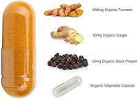 Organic Turmeric, Ginger & Black Pepper HVC x 120 (Sash)