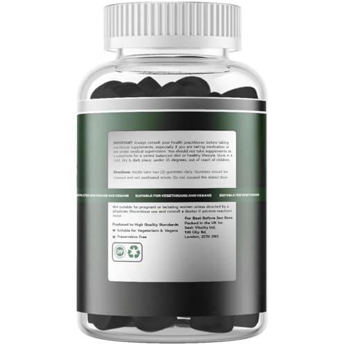 SASH Vitality Sash Vitality Shilajit Gummies 1450mg | Pure Himalayan Shilajit with Chaga, Ashwagandha, Vitamin D2 + B12 | Vegan & Sugarfree | 85+ Trace Minerals, for Energy & Immune, Authentic Flavor