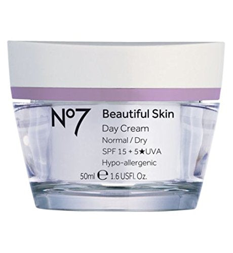 No.7 Boots No7 Beautiful Skin Day Cream 50ml For NORMAL/DRY Skin with SPF 15 5*UVA protection