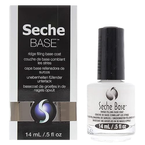 Seche Base Ridge Filling Base Coat | Premium Nail Primer & Nail Ridge Filler, Strengthing Nail Polish Base Coat for Long-Lasting Manicures | Professional Bonding Clear Builder Gel for Nails | 14 ml