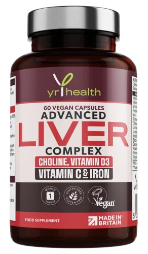 Vegan Liver Support Supplement - Liver Tablets with Vitamin C, Acai, Ginger Root, Turmeric- 30 Day Liver Detox Capsules, Cleanse & Support Men & Women - Made in The UK by YrHealth