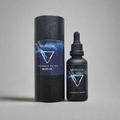 Elements Water Beard Oil by RUNESILK | Beard Oil for Men - Conditioner with Argan Oil - Gentle Beard Care for All Skin Types | Made in the UK