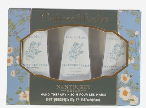 Crabtree Evelyn Nantucket Briar Hand Therapy Gift Set 3 X 100g (Pack of 3) - Gift for all occasions