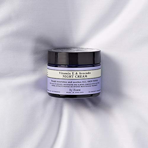 Neal's Yard Remedies Vitamin E & Avocado Night Cream, Deeply Moisturising & Replenishing, Face Moisturiser, Vegan & Cruelty-Free, 50g