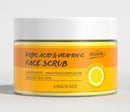 Turmeric Kojic Acid Face Scrub, Face Exfoliator with Lemon Vitamin C, Remove Dead Skin, Improve Acne, Dark Spot, Blackhead, Brighten Skin, Sea Salt Fine Particles Peeling and Cleansing, Oil Control
