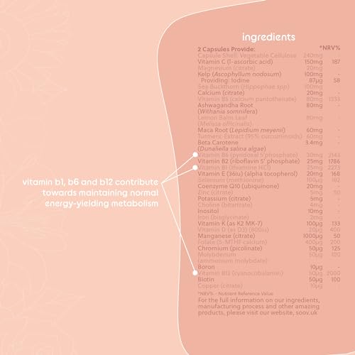 40+ by Soov | Perimenopause Multivitamin Supplement for Women | 60 Vegan Capsules | G&G Vitamins