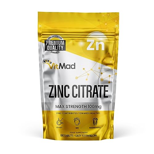 Vitmad Zinc 100mg x 180 Tablets Max Strength 300% RDA