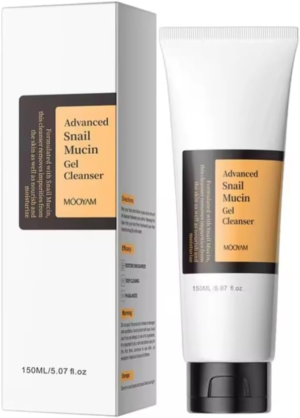 MOOYAM Snail Mucin Face Cream - Anti Wrinkle Face cleanser - Snail Collagen Lifting & Firming Cleanser - Face Cleanser for Deep Hydrating with Snail Mucin Secretion Filtrate 92% (1, 150ml)