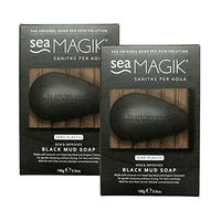 (2 Pack) - Dead Sea Spa Magik - Black Mud Soap | 100g | 2 PACK BUNDLE