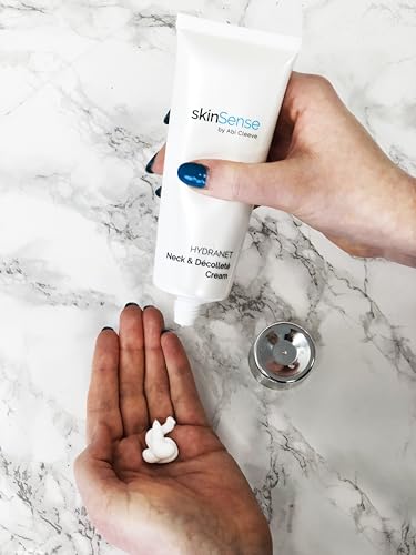 skinSense by Abi Cleeve Skinsense Hydranet Replenishing Neck & Décolleté Cream 100ml, Hydrating Cream for Delicate Neck Area, Moisturising Treatment for Body, Dry Skin Repair