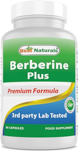 Best Naturals Berberine Plus with Berberine HCl, Vitamin C and Zinc, 1000 mg, 60 Capsules
