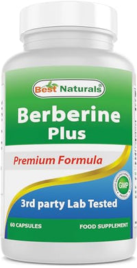 Best Naturals Berberine Plus with Berberine HCl, Vitamin C and Zinc, 1000 mg, 60 Capsules