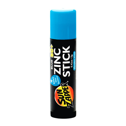 Sun Zapper Zinc Oxide Sunscreen Stick – Blue SPF 50+ – Water-Resistant Broad Spectrum Sunblock for Face – 0.42 Oz (12g) – Suitable for Adults & Kids – Made in Australia