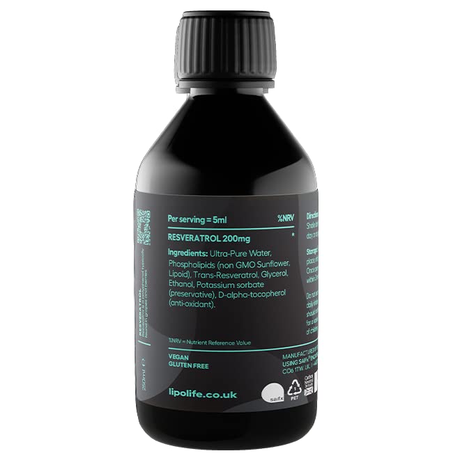 Lipolife LLR1 - liposomal Resveratrol - 240ml lipolife - Advanced Nutrient delivery