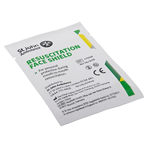 St John Ambulance St Johns Ambulance Resuscitation Face Shield Ref F79168 Each