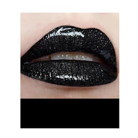 Skynest Black Glitter Lip Gloss, Diamond Shimmer Lipstick, Metallic Matte Lipstick High Pigment Waterproof Long Lasting Lipsticks, Sparkling Glossy Liquid Lipstick Lip Gloss for Women