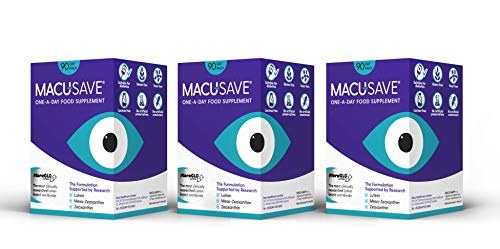 Macu-SAVE Food Supplement for Macular Health with Meso-Zeaxanthin/Lutein and Zeaxanthin - Pack of 90 X 3