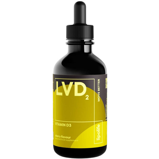 Lipolife liposomal Vegan Vitamin D3 Supplement | Highly absorbable Plant sourced D3 | Manufactured in UK to cGMP Standards | lipolife | 60 Servings. 1000IU. LVD2.