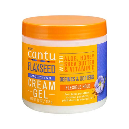 Cantu Flaxseed Smoothing Cream Gel Flexible Hold (with Honey, Aloe, Shea butter and Vitamin E) 453g