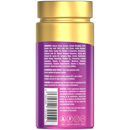 Wellgard Women’s 50+ Multivitamin Gummies – Supports Bone, Heart & Immune Health – Vitamins D3, B12, Calcium & More, Chewable Daily Supplement for Women Over 50