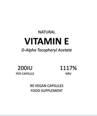ALPHA01 Vitamin E 200IU D-Alpha Tocopherol – 100% Natural Vitamin E – 90 Vegan Capsules – Highly Absorbable – 3 Month Supply – Protects Cells from Oxidative Stress – by Alpha01