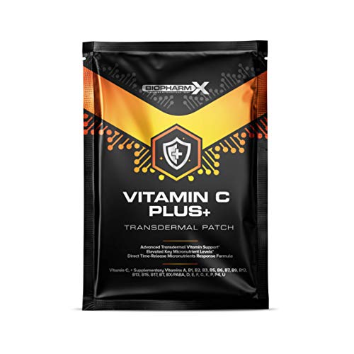 Biopharm-X Vitamin C 1000mg Patch Plus+ (30 Day Supply) Maximum Strength & Bioavailability - Significantly More Effective Than Vitamin C Tablets!