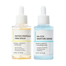 IZBEAUVO Peptide Propolis & HA-CICA Serum Set | Dual Action for Firming, Hydration, & Skin Soothing | Brightens, Nourishes & Reduces Fine Lines | 2 x 30ml