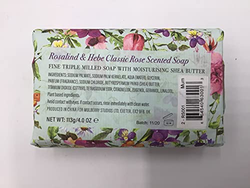 Mulberry Studios Anita - Gift Soap Bar For Her Birthday Rose Scent Mum Grandmother Cleanser Lather Present Girl