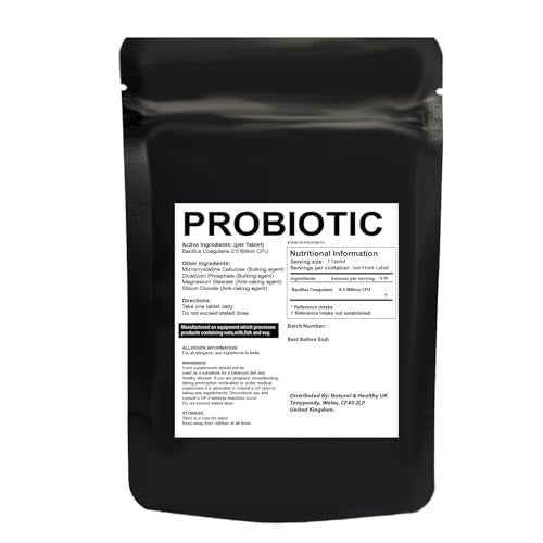 Generic 360 Probiotic Tablets - 500 Million CFU Bacillus Coagulans - Digestive Support & Gut Health - Daily Probiotic Supplement - 360 Count - Small Tablets, Easy to Swallow