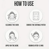 Generic 360 Non-Toxic Acne Patches with Tea Tree Oil and Salicylic Acid - Great for Daytime and Night time Use, Invisible, Waterproof, Suitable for All Skin Types