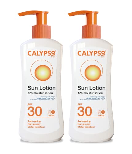 Calypso Sun Lotion SPF30 - Multipack 2 × 200ml ǀ 24 hour Moisturising, Water Resistant Sunscreen, Anti Ageing, High UVA and UVB Sun Protection
