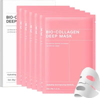 ZYNWEAI Collagen Face Mask, Hydrating FaceMask, Bio Mask Overnight, Real Deep Overnight Masks, Anti-Anging Elasticity & Smooth Skin CollagenMask Korean Face Masks Skincare, 4Pcs