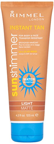 Rimmel London Sun Shimmer Light Matte Water Resistant Instant Tan Makeup Tube 125 ml