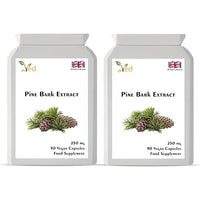 VED Pine Bark Extract 250 mg | 90 Vegan Capsules | High Potency Antioxidant Dietary Supplement |(Pack of 2)