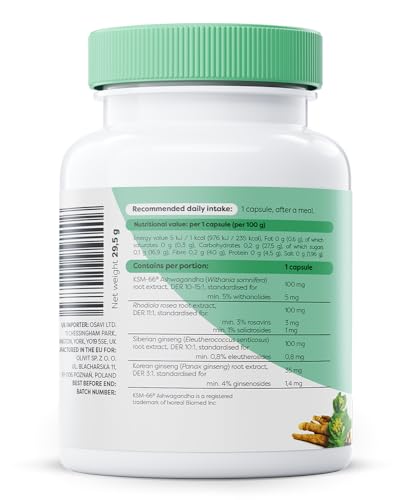 OSAVI Osavi Ashwagandha + Rhodiola & Ginseng - 60 Vegan Capsules