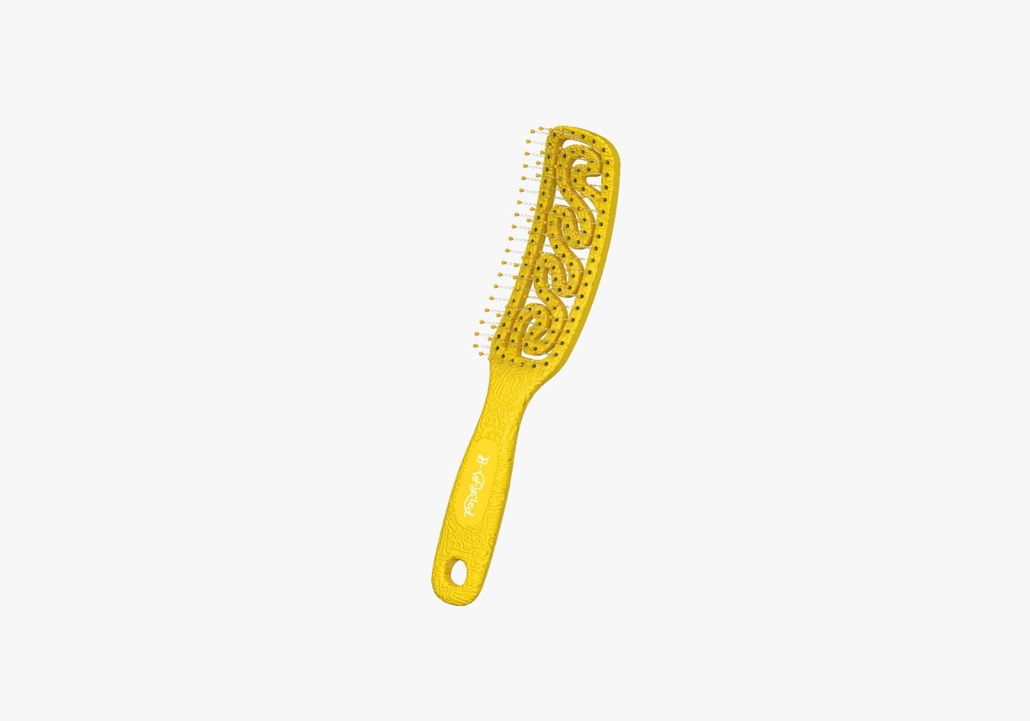 B recycled hair brush (40x230x42, yellow)