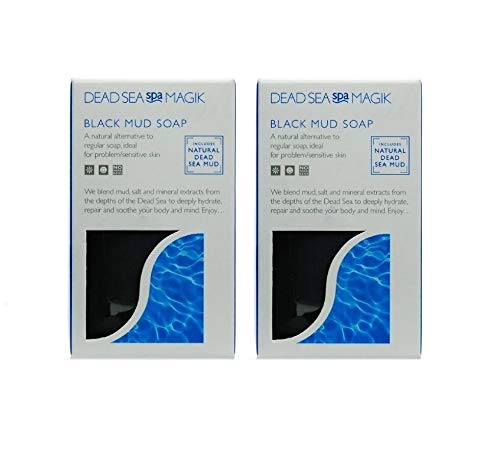 (2 Pack) - Dead Sea Spa Magik - Black Mud Soap | 100g | 2 PACK BUNDLE