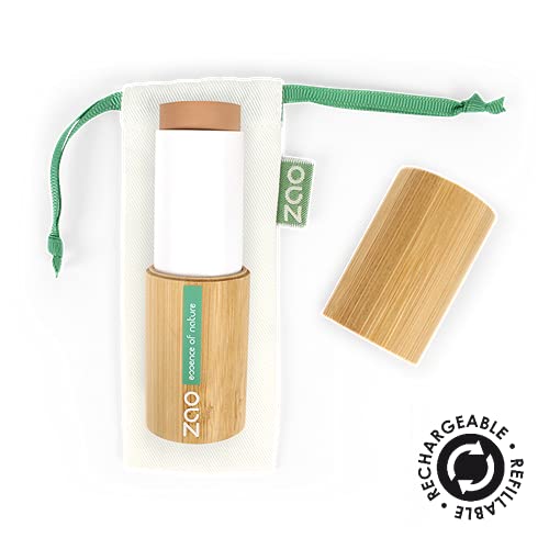 Vegan Foundation Make Up, Concealer & Contouring Stick 3-in-1 ZAO Organic 10 g - Vegan Makeup with Shea Butter, Jojoba Oil & Carnauba Wax - No. 779 Camel Tan