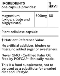 Viridian – Magnesium 300mg (High Potency) – 120 Caps