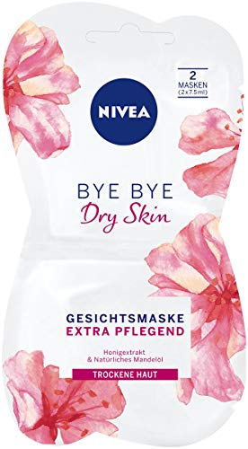 NIVEA Bye Bye Dry Skin Face Mask in 1 Pack (1 x 15 ml), Intensive Face Care Mask Soothes the Skin, Skin Care Mask for Dry Skin