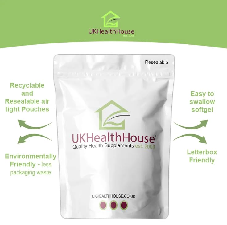 UKHealthHouse Oregano Oil 25mg Capsules Softgel | 18.75mg Carvacrol, Low Thymol | Cold-Pressed Essential Oregano Oil (Origanum Vulgare) | NO Additives (1000 caps)