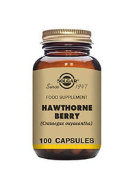 Solgar Hawthorne Berry Vegetable Capsules - Pack of 100 - Powdered Extract - Vegan, Vegetarian, Kosher